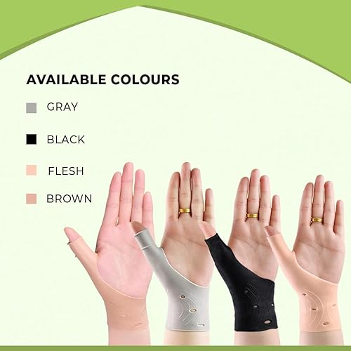 Miniatura 10 de Muñequeras de gel para el pulgar (4 piezas)  Muñequera impermeable y unisex con soporte para el pulgar, soporte de mano para dolor de artritis,