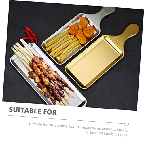 Plato de acero inoxidable para sushi con asa multiusos miniatura 7