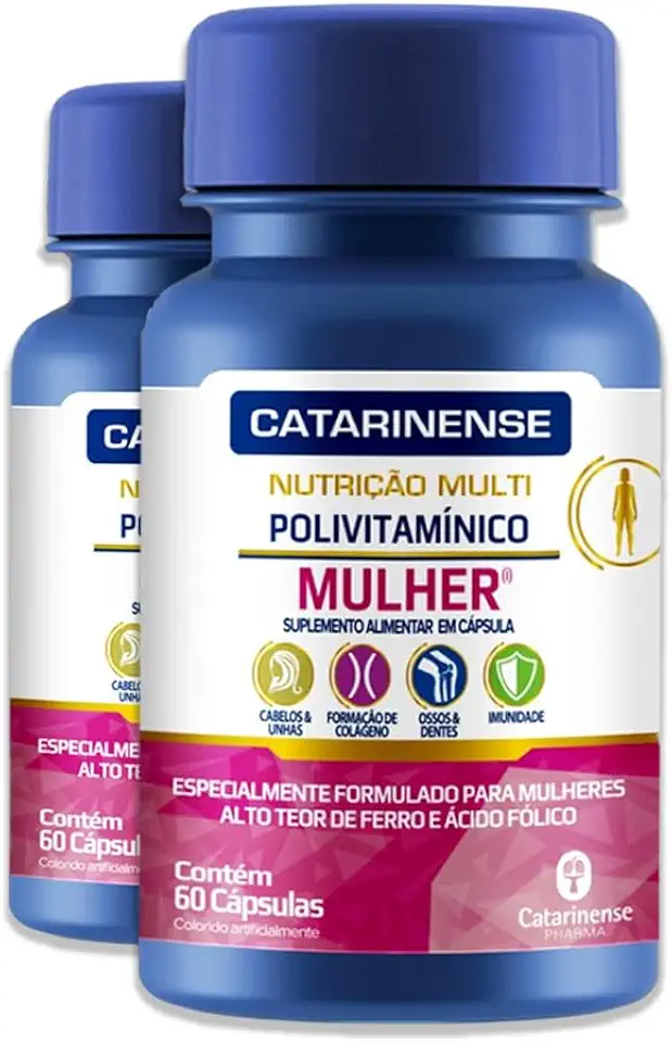 Polivitamínico A-Z Mulher - 2 unidades de 60 Cápsulas - Catarinense
