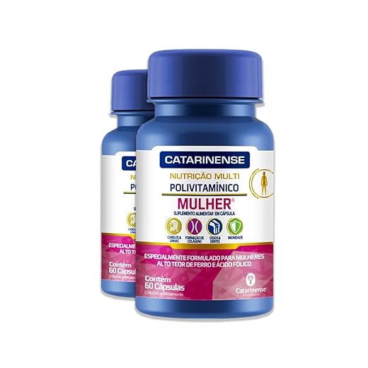 Polivitamínico A-Z Mulher - 2 unidades de 60 Cápsulas - Catarinense