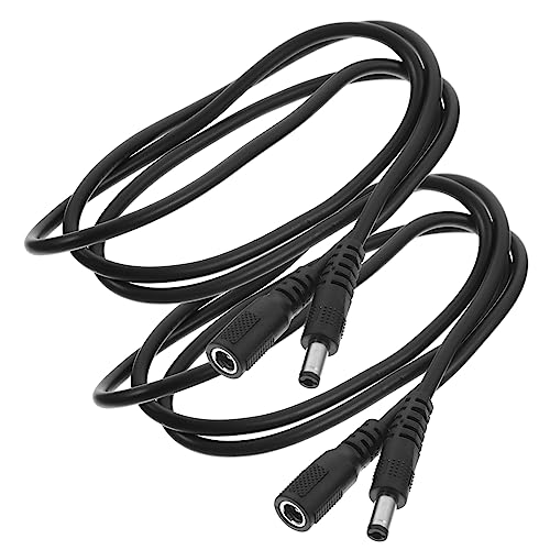 Housoutil Replacement Power Cord for Security Cameras 2-Piece Dc 12v Male to Female Extension Cable 1m Suitable for Led Strip and Signage