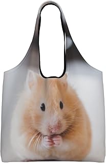 [ILIUEND] かわいい ハムスター エコバッグ ショッピングバッグ 大容量 折りたたみ コンパクト 帆布 レジ袋 軽量 買い物袋 トートバッグ コンビニ アニメ グッズ キャラクター 人気 プレゼント