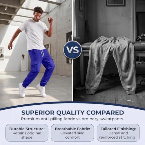 Men's Cargo Pants Baggy High Waisted Pants with Pockets Work Trousers - image 6