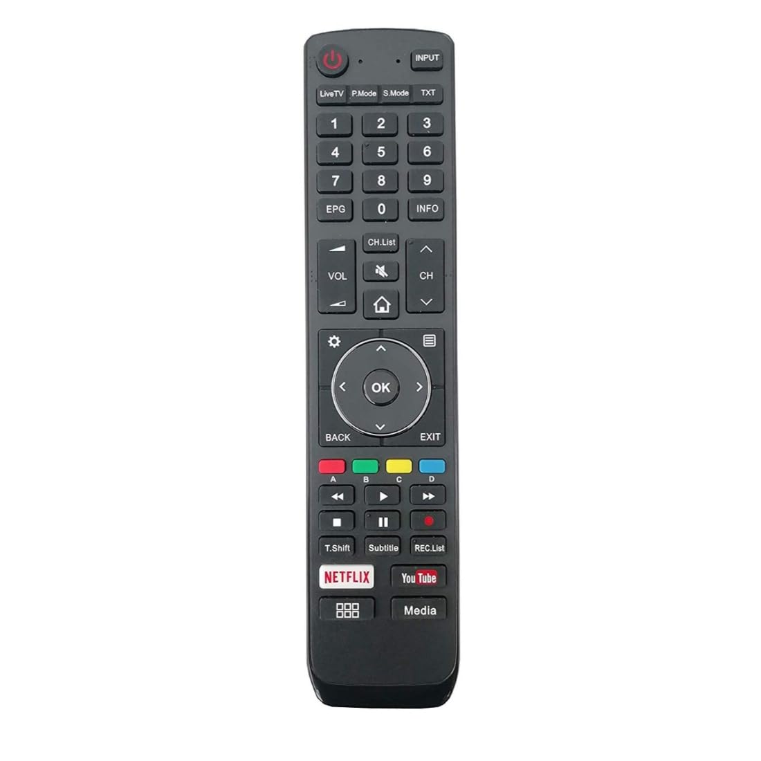 Upix Smart TV Remote No. EN3C39V (No Voice), Compatible/Replacement for Vu Smart TV LCD/LED Remote Control (Exactly Same Remote Will Only Work)