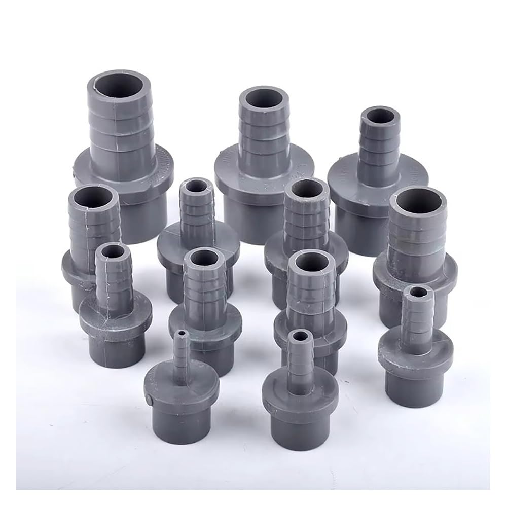 Conector Pagoda de PVC, Adaptador de Manguera de riego de jardín Plateado, diámetro Exterior de 20/25/32 mm, Compatible con mangueras de 5-25 mm.(20pcsx32mmx16mm)