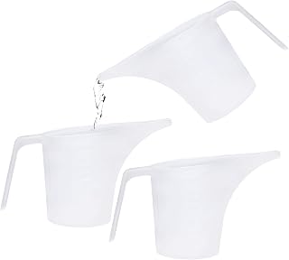 nbeads 3 Pcs Tasse à Mesurer, Tasses de Mélange en Plastique de Qualité Alimentaire 1000ML Tasses Graduées Visibles Liquide Gobelets à Mesurer pour L'Artisanat Fait Main
