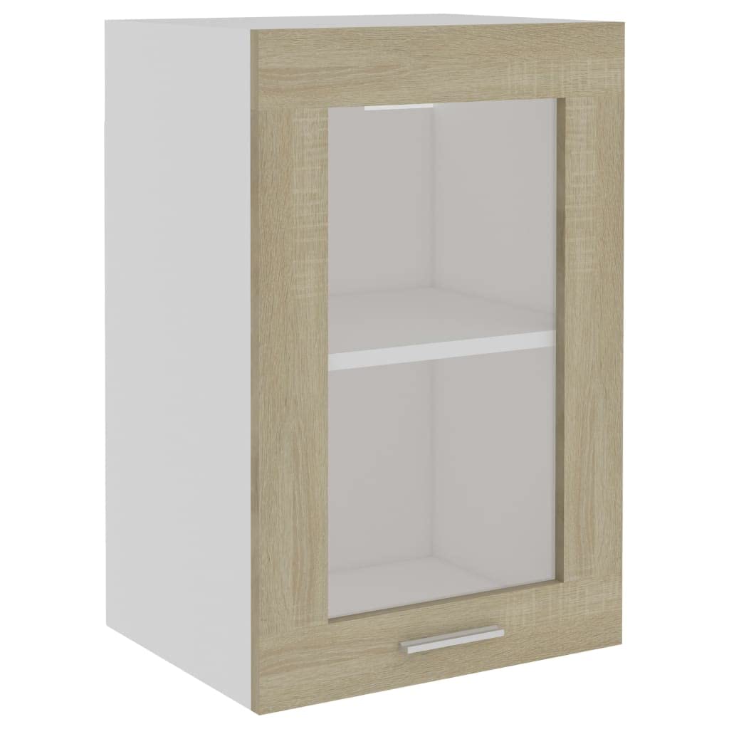 vidaXL Vitrine Suspendue Lyon Chêne Sonoma 40 x 31 x 60 cm Bois d'ingénierie