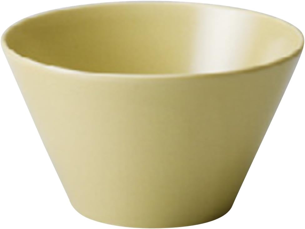 Yamasita Craft 11702110 Re50 Recycled Porcelain Cereal Ball, L, Olive, 5.0 x 5.1 x 3.0 inches (12.9 x 12.9 x 7.6 cm), 16.9 fl oz (490 cc)