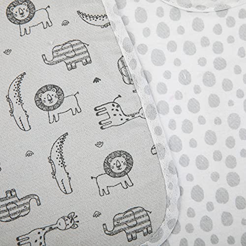 Babador Flanelado e Plastificado para Bebê Papi Compose 25cm X 19cm Contém 02 Un