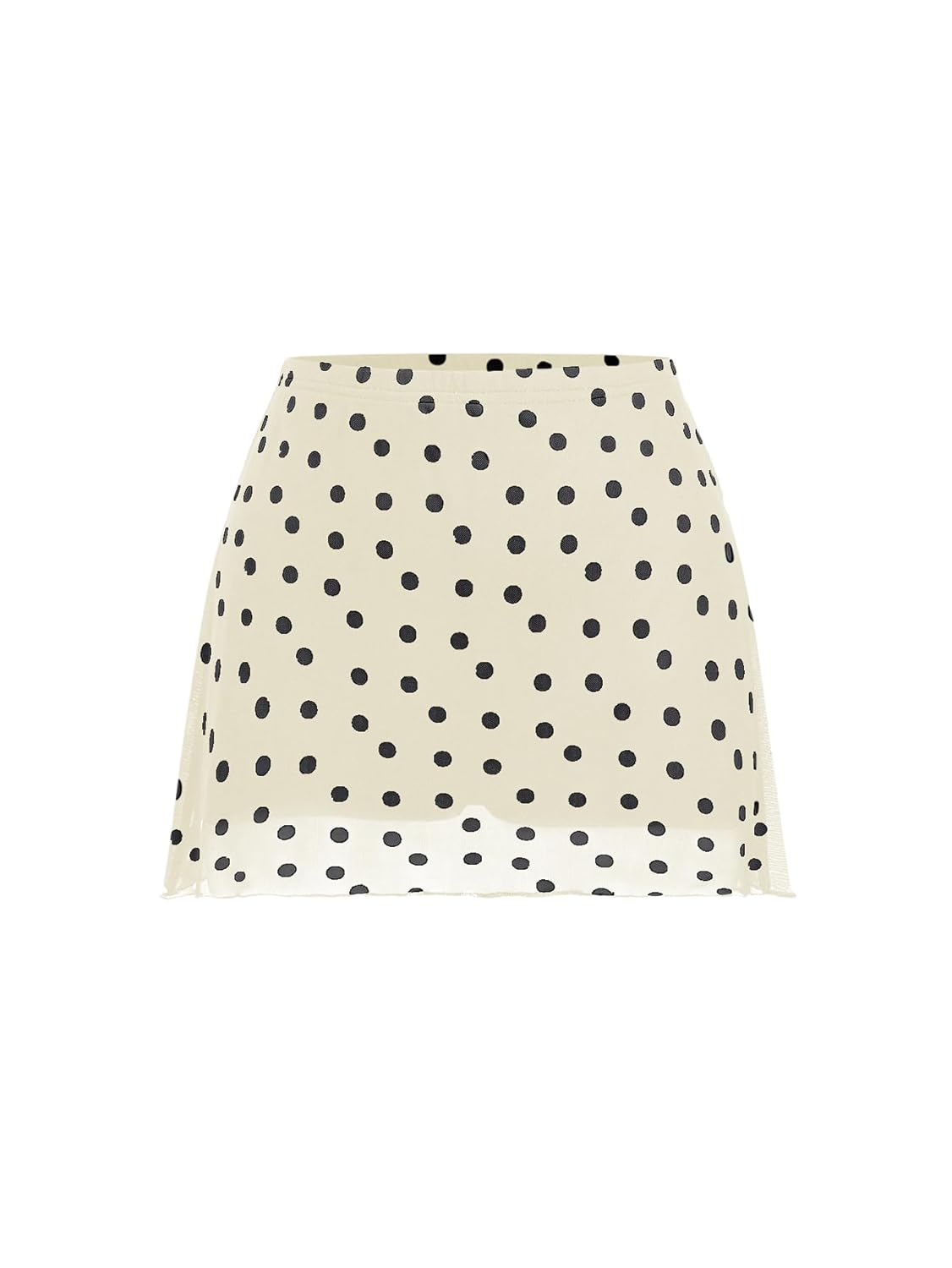 Verdusa Womens Polka Dots Mini Skirt Y2K Vintage Mesh Country Concert Outifits