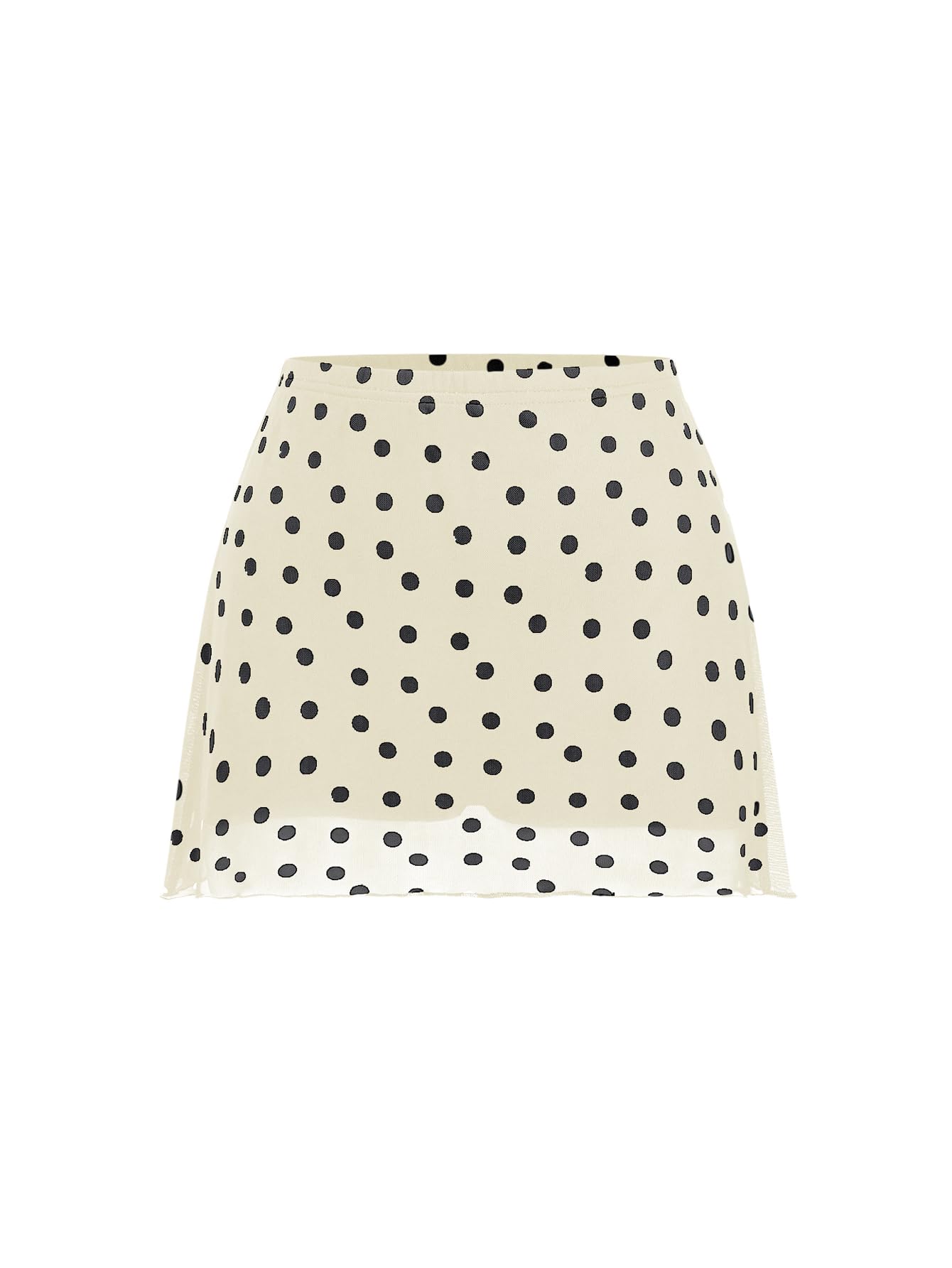 Verdusa Womens Polka Dots Mini Skirt Y2K Vintage Mesh Country Concert Outifits