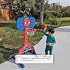 طوق كرة سلة قابل للتعديل بسهولة من Delta Children Marvel Spider Man 4 في 1، شبكة كرة قدم/هوكي ولعبة جولف، أحمر/أزرق