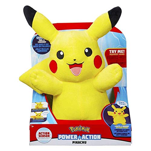 BOTI Pokémon Power Action Plush Figure with Sound & Light Up Pikachu 25 cm
