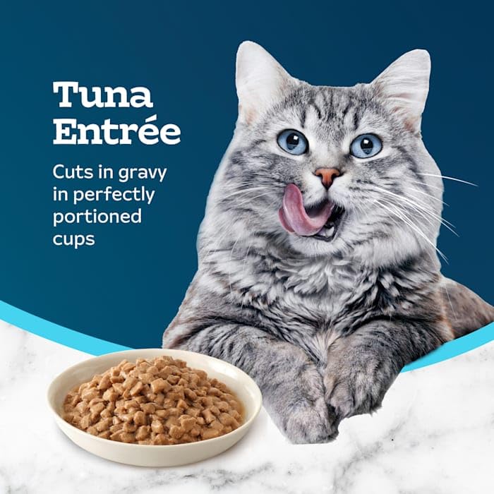 Image of Blue Buffalo Blue Tastefuls Savory Singles Tuna Entree Adult Cuts in Gravy Wet Cat Food, 2.6 oz., Case of 10