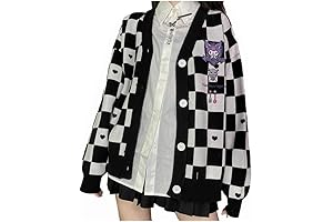 Kawaii Kuromi Jacket: Anime Plaid Cardigan for Cosplay & Everyday Wear