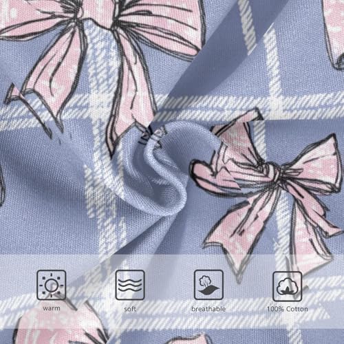 Wusikd Pink Bows Plaid Purple Boys' Underwear Cotton Boys Briefs Soft Toddler Underwear 2T3