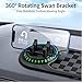 Multi-Functional Support Anti-Slip Pad, 3-in-1 Car Dashboard Mat with Auto Phone Holder, Hidden Number Plate, Checkered Anti-Slip Dashboard Pad for Phones and Small Items (Black, Black Bracket)