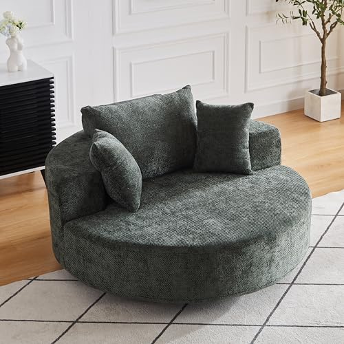 Sillón Plegable Chenille Verde Menta miniatura 1