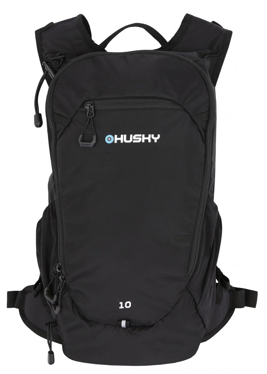 Husky Zaino da bicicletta da 10 l, leggero, robusto e impermeabile, con molto spazio, sistema di comfort e copertura antipioggia per ciclismo, trekking, escursionismo e viaggi