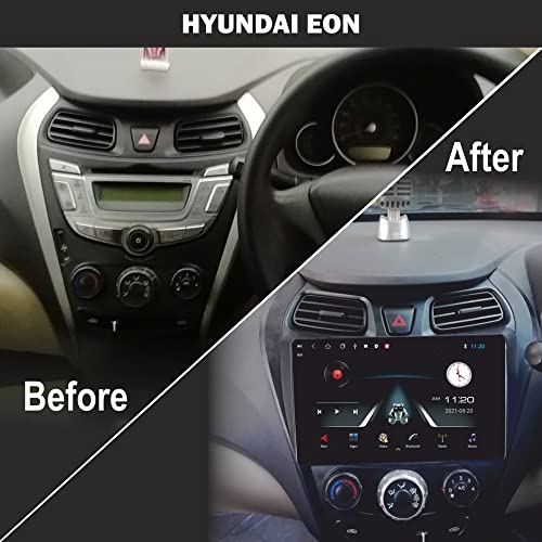 Image of 9 Inches Advanced Car Radio Receiver Android 10 System for Hyundai Eon with 2GB /16GB RAM & ROM, Gorilla Glass /Full HD Display /WiFi /GPS /SWC and HD Parking Camera /CP