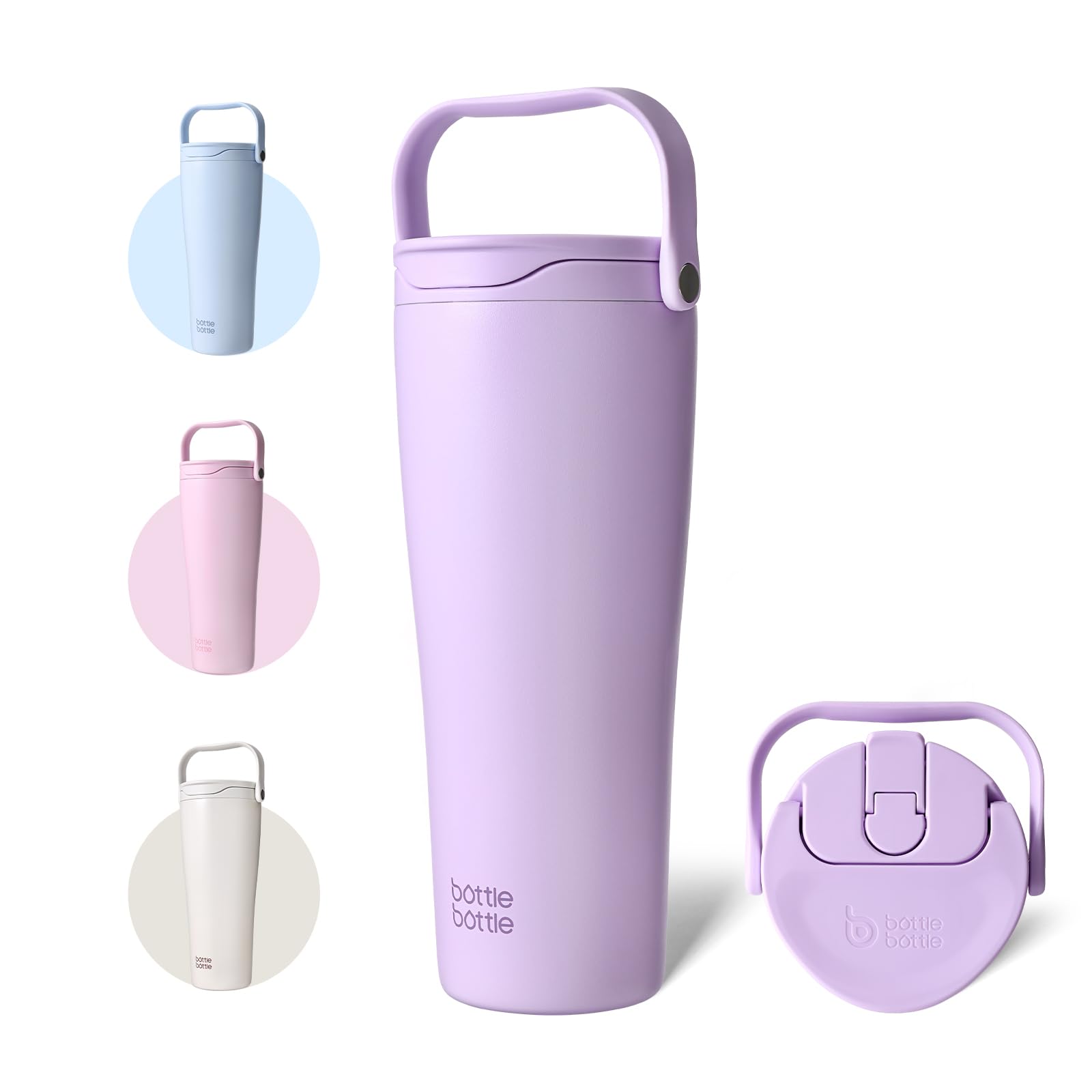 ペットボトルホルダー ドリンクボトル タンブラー 水筒 結露防止 パープル 紫 Amazon | BOTTLE BOTTLE 水筒 950ml ストロー付き タンブラー ハンドル