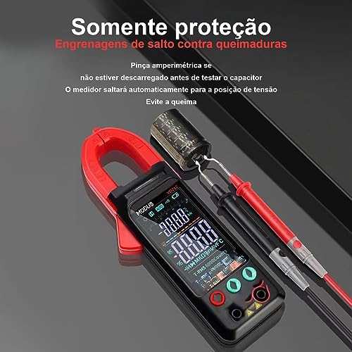 Alicate Amperímetro Multímetro Testador Com Variação Automática TRMS 6000 Contagens
