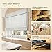 CHEFRU Linen Window Roman Shades, Bari, Light Filter/Sheer Cordless Wood Window Blinds