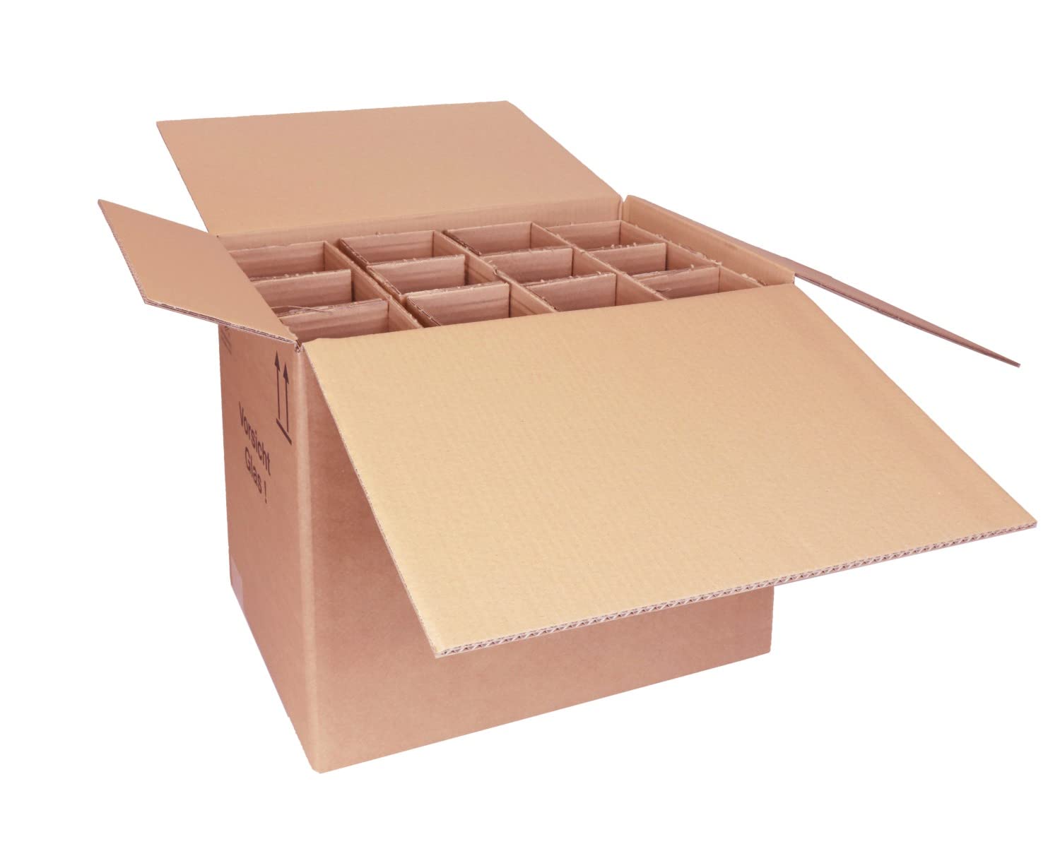smiley pack Flaschenversandkarton für 12 Flaschen inkl. Einlage 12er Weinkarton Wein Sekt Spirituosen Saft Magnum Gin PTZ DHL UPS DPD Hermes Weinversandkarton Flaschenkarton (10)