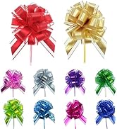 10pcs 6-inch Pull Bows For Gift Wrapping - Pre-Made Satin & Organza Ribbon Bows In 10 Colors
