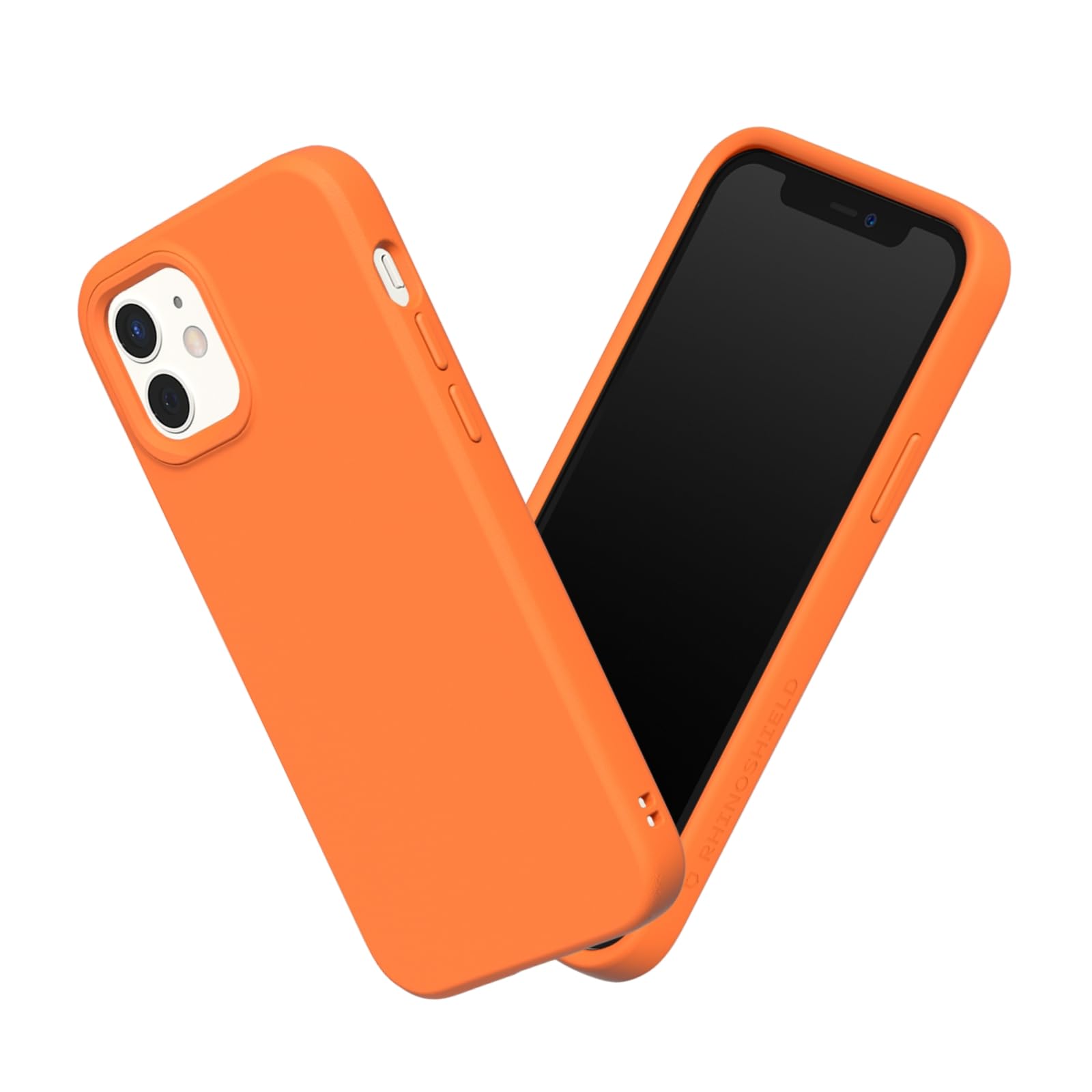 Coque orange mate iPhone 12 Pro RhinoShield pour le quotidien