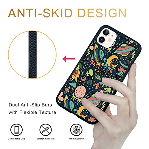 Hippy Trippy Phone Case Compatible With Iphone 11 Outer Space Planet Alien Phone Case #TOP4