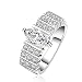Hot Fashion Jewelry 925 Silver Austrian Crystal Beautiful Finger Ring(O)