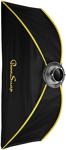 Glow ParaSnap - Caja de luz de 16 x 48 pulgadas con difusor externo e interno, 5.669 in Bowens Speedring, adaptador de intercambio de caja suave,