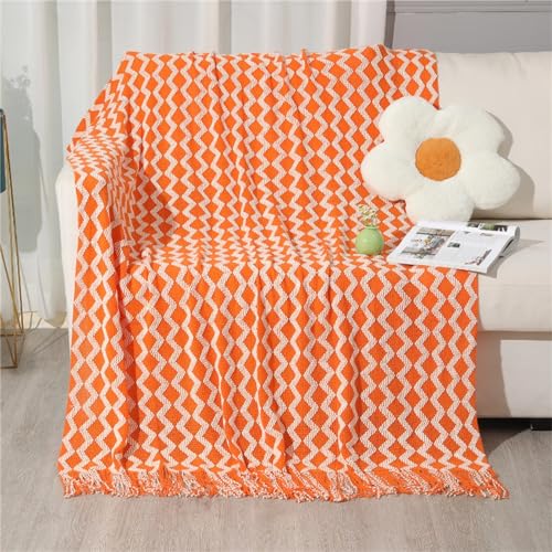 Highdi Couverture Polaire Plaid avec Pompon, Jeté de Canapé Douillet pour un Confort Maximum, Couverture d'Hiver pour 2 Personnes, Chaude et Douce (130 x 180 cm,...