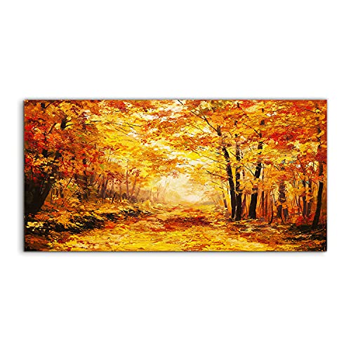 Tableau Acrylique Autumn Forest Landscape pour Créer un Salon Cocooning Chaleureux