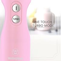 Vista 7 de Westinghouse Batidora de mano – Licuadora de inmersión de 5 velocidades con función Turbo, cuchillas y varilla de acero inoxidable, 500 W