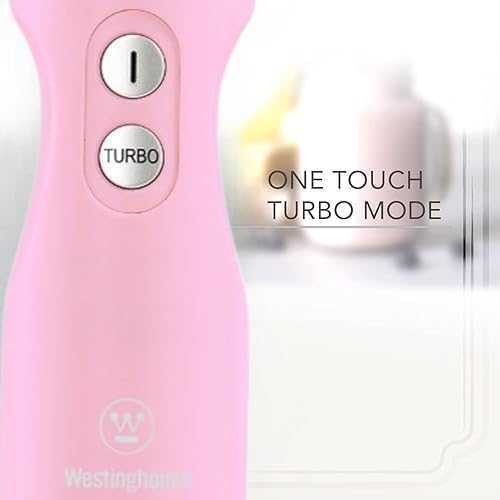 Miniatura 7 de Westinghouse Batidora de mano  Licuadora de inmersión de 5 velocidades con función turbo, hoja y varilla de acero inoxidable, 500 W de potencia,