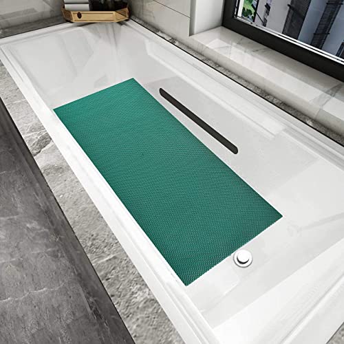 Image of 2x12Ft Waterproof Rubber Doormat Restaurant Kitchen Bathroom Non-Slip Drainage Floor Mat Area Mats for Home Garden Indoor Outdoor Wet Areas Shower Swimming Pool Rubber Matting, Aqua