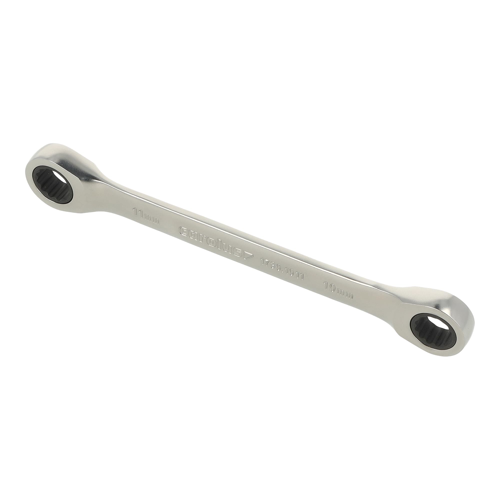 Carolus Double Ring Ratchet Spanner 10 x 11 mm Straight 1730.1011, 10x11 mm - Image 3