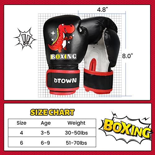 Kids Boxing Gloves For Kids, Dinosaur Boxing Gloves For 3-8 Years Premium Breathable Training Boxing Gloves For Punching Bag, Kickboxing, Mma #TOP3