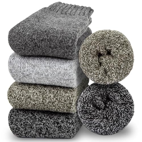 Image of iCamter 4 Pairs Womens Wool Socks - Soft, Thick, Warm Thermal Boot Winter Socks for Gifts