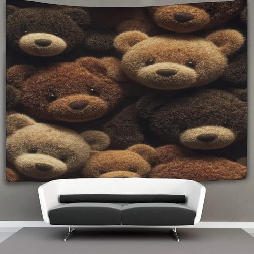 Art mural tapisserie 3D Teddybär MJFCoin grand tissu déco de chambre 180x230