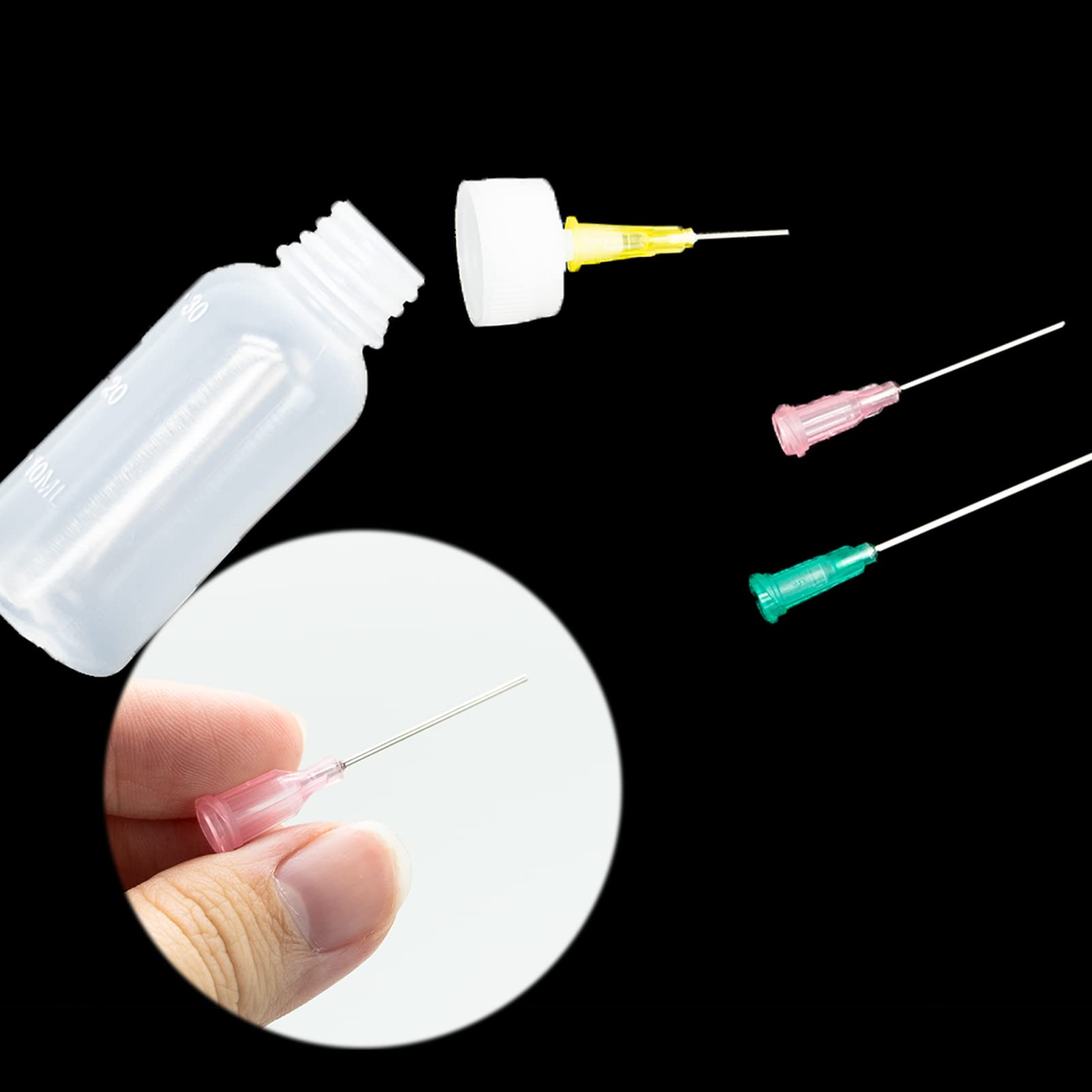 Bouteille Précision Pour Huile Lubrifiant Applicateur De Bouteille De Colle à Pointe D'aiguille Vide, Outil De Quilling à Lot Aiguilles Différentes 14g 25g