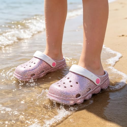 Image of Girls' Clogs for Toddlers & Kids Lightweight Garden Shoes Breathable Slip-on Slides Sandals Slippers Children's Beach Water Shoes