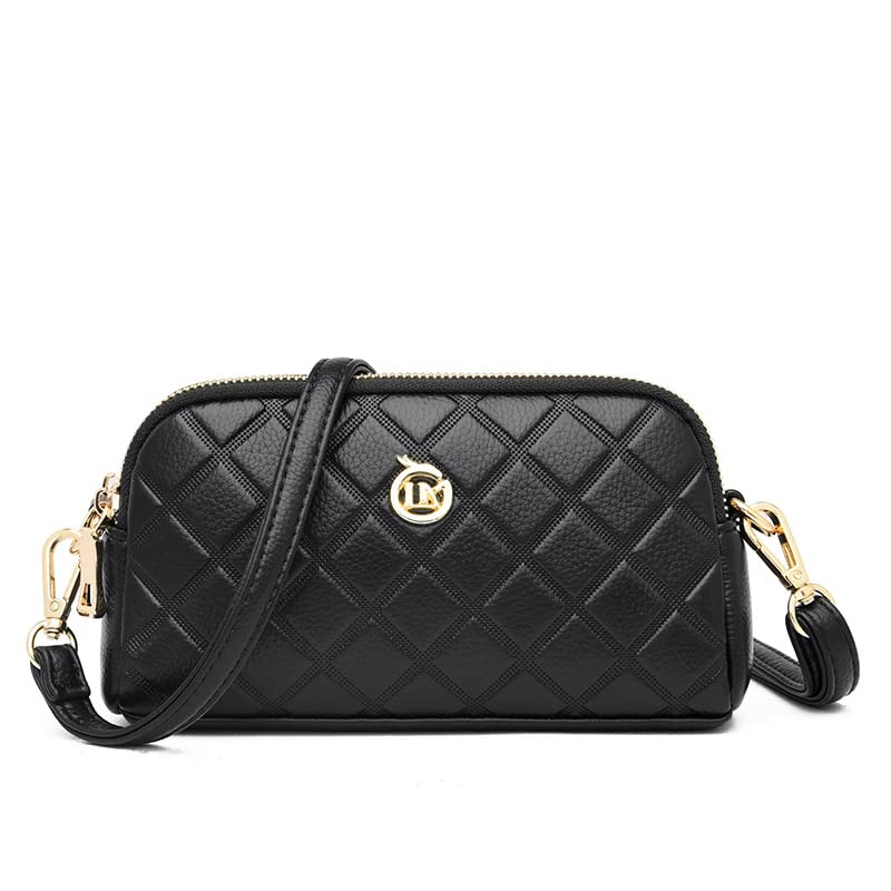 FSD.WG Women's Leather Crossbody Bag Lightweight Shoulder Bag and Stylish Clutch Bag Large Capacity Durable Gift for Ladies