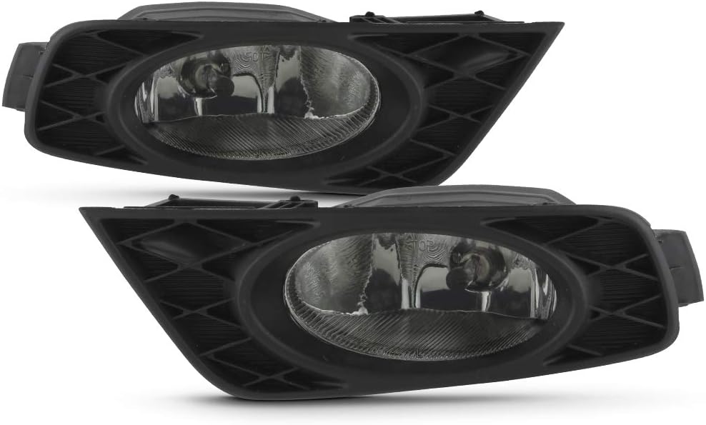 ACANII - For 2008-2010 Honda Odyssey Smoked Lens Bumper Fog Lights Driving Lamps w/Switch and Bulbs Assembly Left+Right