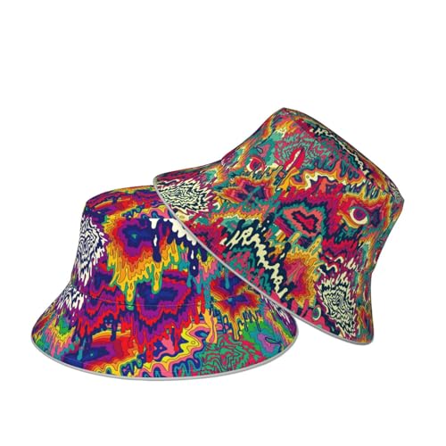 Image of Bucket Hat Beach Summer Sun Hat Reversible Fisherman Hats Double Sided Wearing for Women Men Boys Girls
