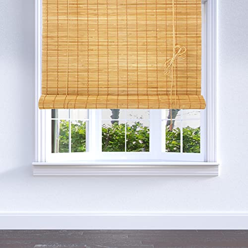 Yfzbamoo Bamboo Blinds, 30" W X 72" H Roman Window Shades For Home Office Hotel, Roll Up Blinds And Shades For Patio Indoor Outdoor Porch #TOP2