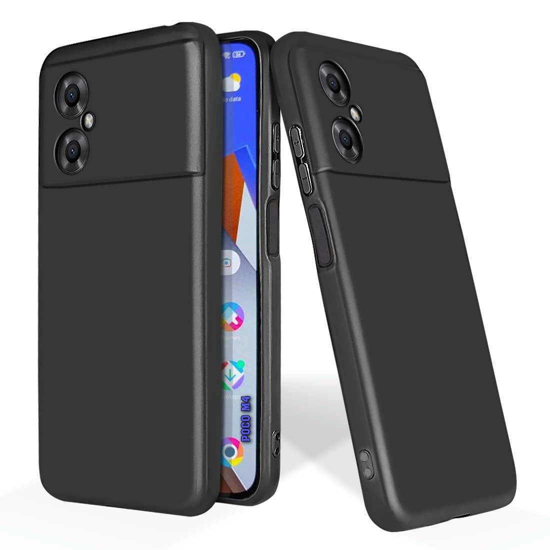 PrintWhiz Soft Silicone Mobile Back Cover Compatible with Poco M4 5G | Shockproof Protective Case/Cover with Full Edge Protection (Plain Black)($BL-POC-M4-000) (B0CST17SC8) Amazon Price History, Amazon Price Tracker