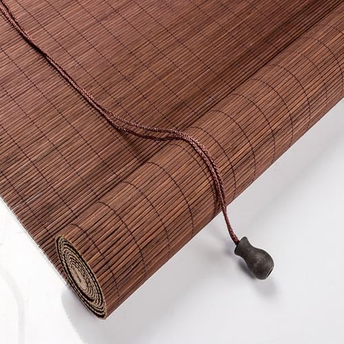 Estores de Bambú Natural 68 x 125 cm Filtro de Luz, Protección Solar y Privacidad Persianas de Bambú Estor Bambu Cortinas para Puertas y Ventanas Personalizable, A